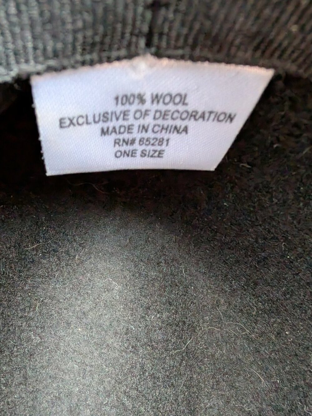Black Wide-Brim Wool-Felt Fedora with a Leopard Print Band | One Size Fits All - Picture 3 of 3